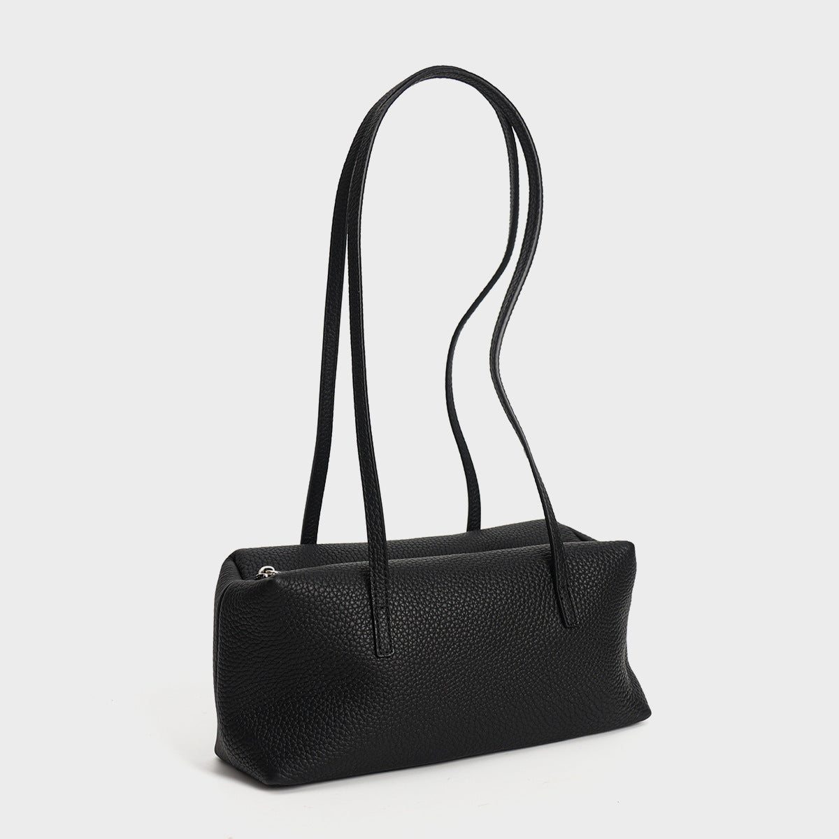 Mavora Women's Shoulder Bag Pebbled Top-Grain Cowhide Leather Zip - 9.4 Inch