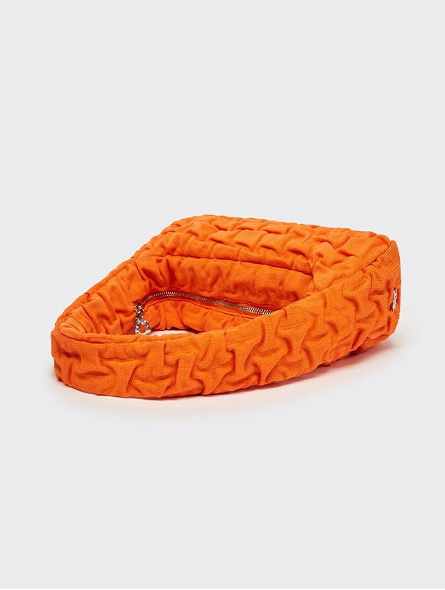 morvea-womens-mini-handbag-ruched-flyknit-zip-orange