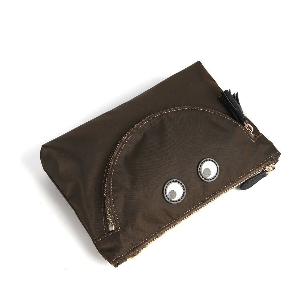 morvea-womens-nylon-clutch-smiley-zip-coffee